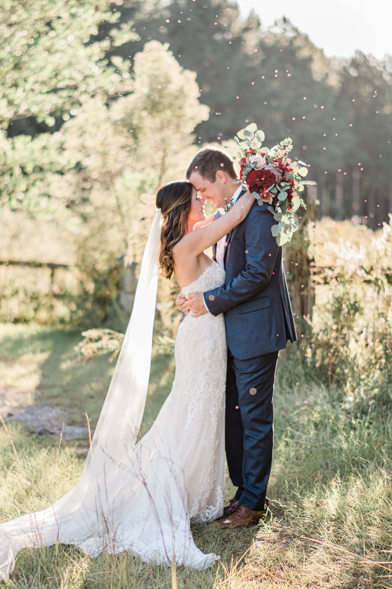 Couple embracing